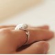 sterling silver beluga whale ring