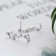 sterling silver cuff wrap constellation earrings