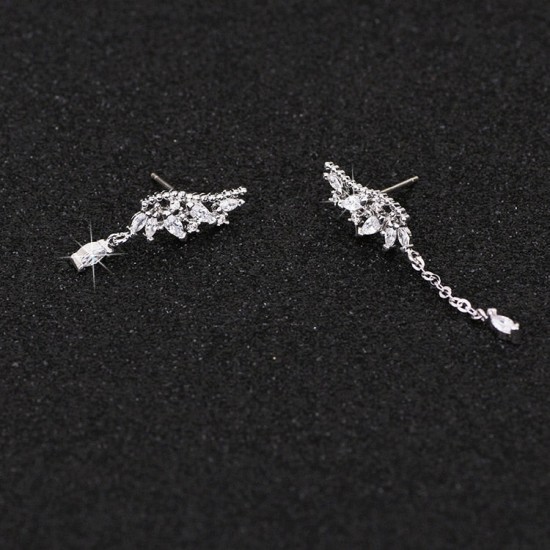 sterling silver winged teardrop earring