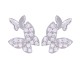 sterling silver double butterfly earrings