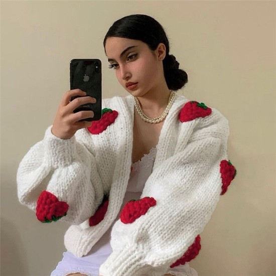 strawberry sugar knitted cardigan