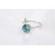 ocean bubble and whale tail sterling silver ring